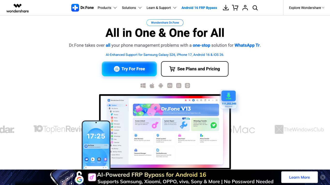 Wondershare Dr.Fone screenshot